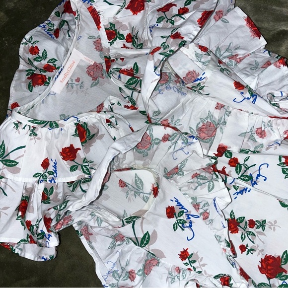 NWOT SeeByChloe Floral Ruffle Print Rose White Top Blouse Size EU 34/US2 - Picture 7 of 9